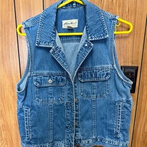 Eddie Bauer Y2K Utility western layering denim vest